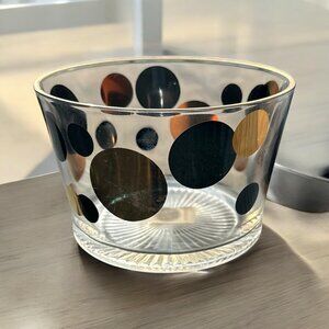 Vintage Russel Wright Mid-Century Eclipse Ice Container - 22-Karet Gold Detailin